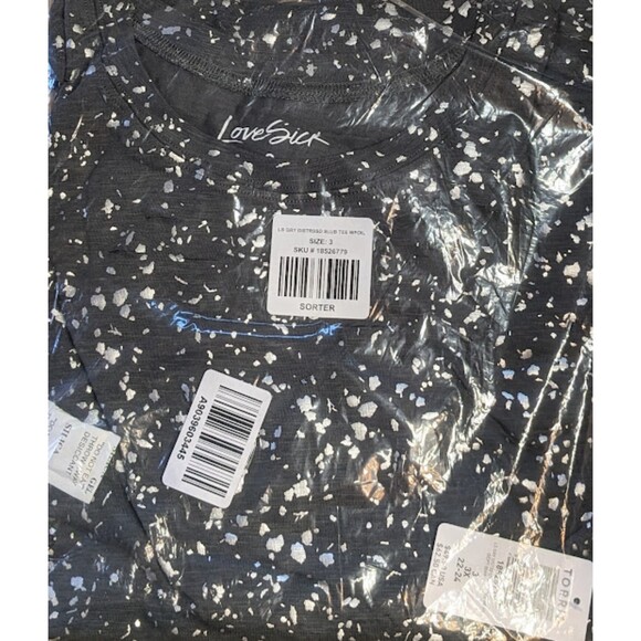 NWT Torrid 3X LoveSick Super Soft Slub Distressed Foil Long Sleeve Tee Shirt - Picture 8 of 8
